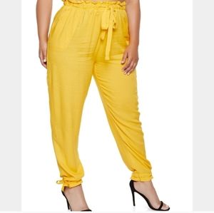 Rainbow Paper Bag Tie Waist Pants